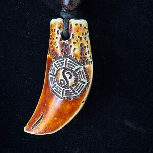 Brown Tribal Pendant Necklace